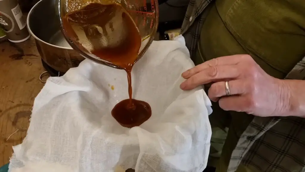 Pouring Into Muslin