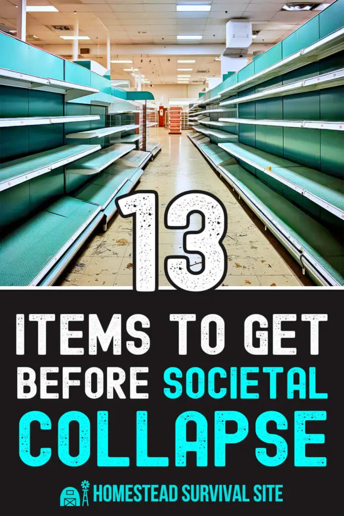 13 Items To Get Before Societal Collapse