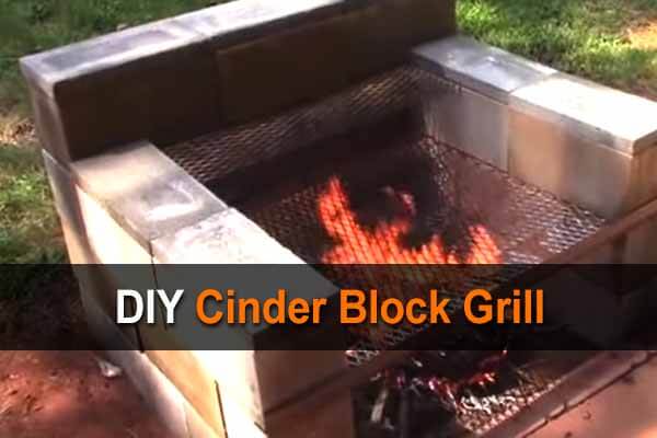 Cinder block grill on sale diy