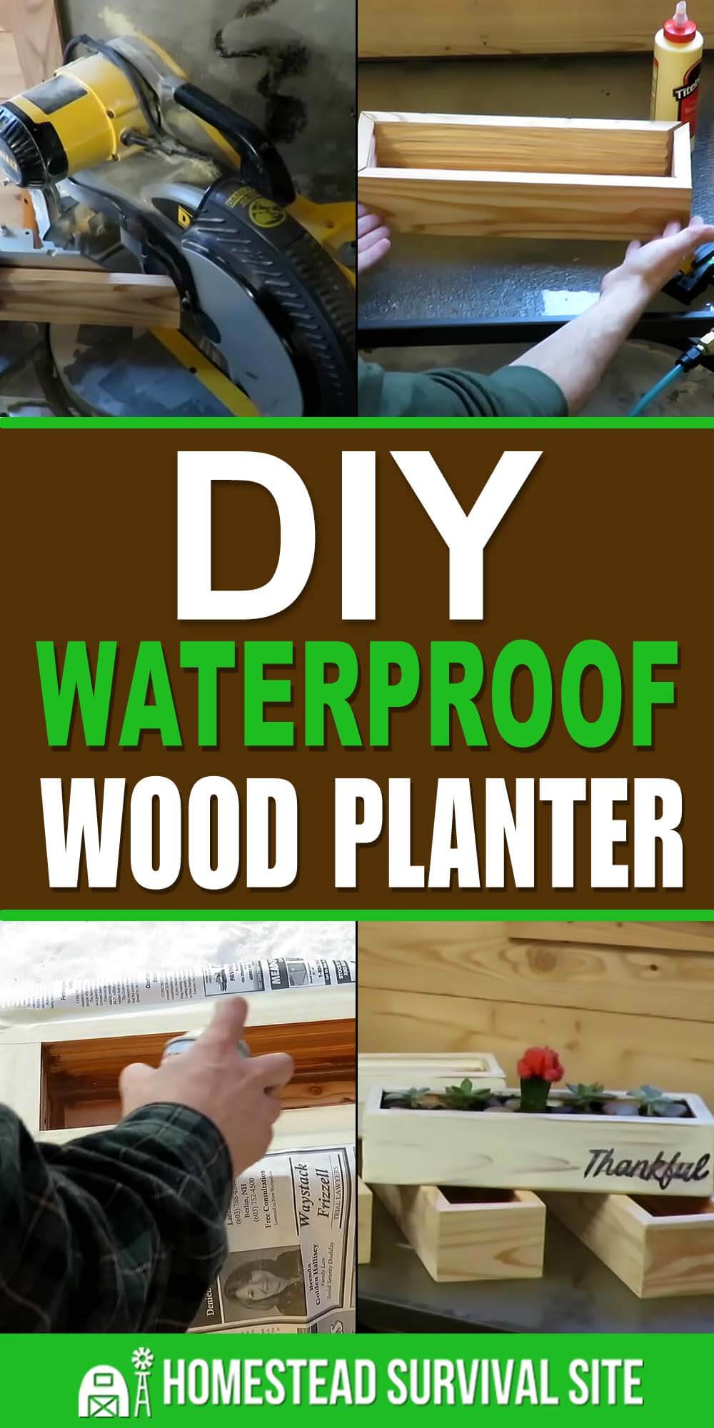 DIY Waterproof Wood Planter