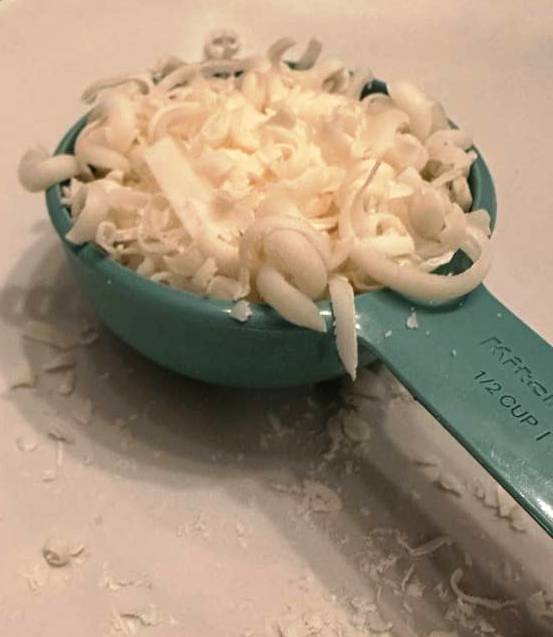 HALF CUP OF GRATED SOAP