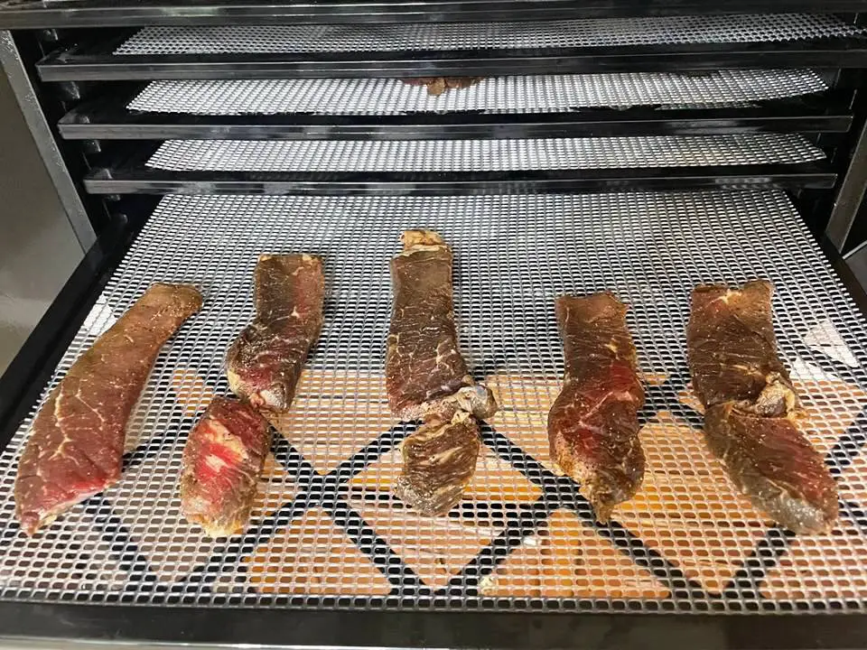 MEAT IN DEHYDRATOR