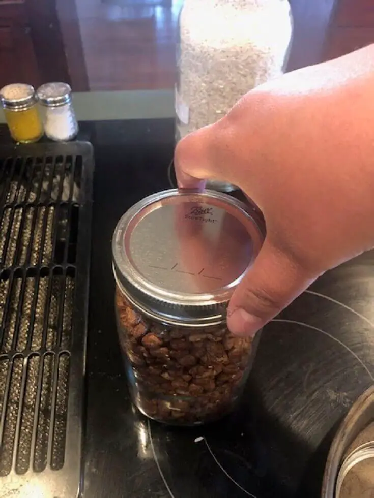 Adding Canning Ring To Jar