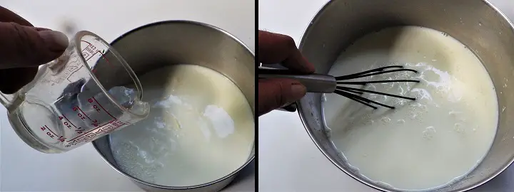 Adding Rennet, Stirring Milk