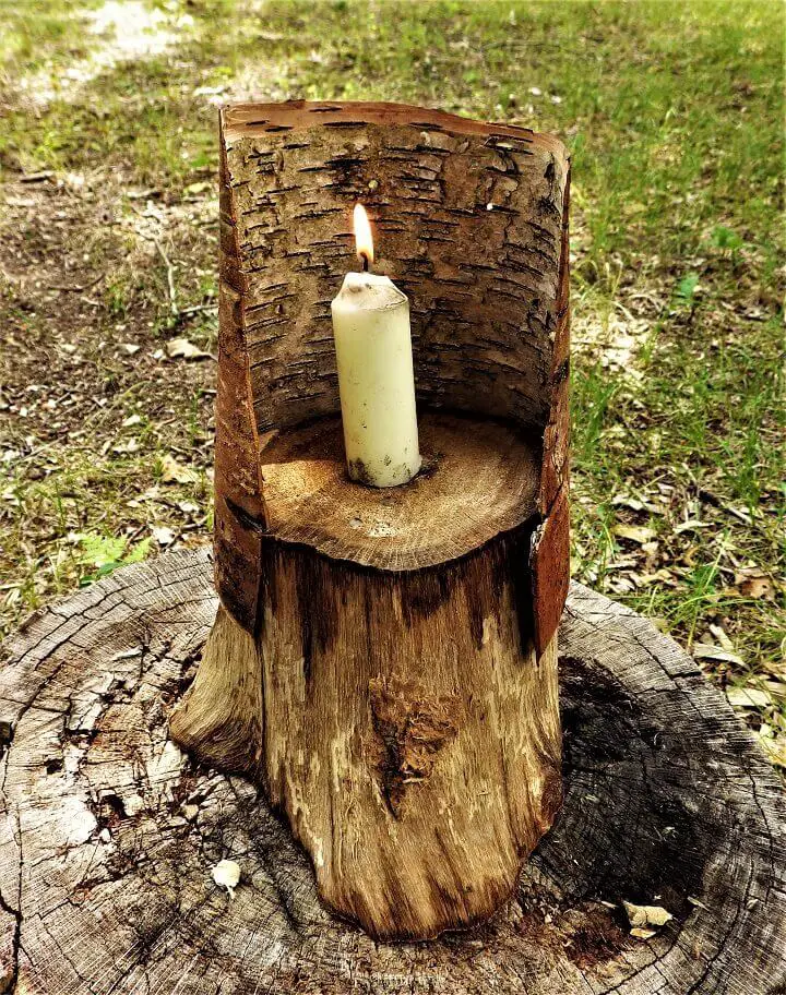 Bark Candle Lantern