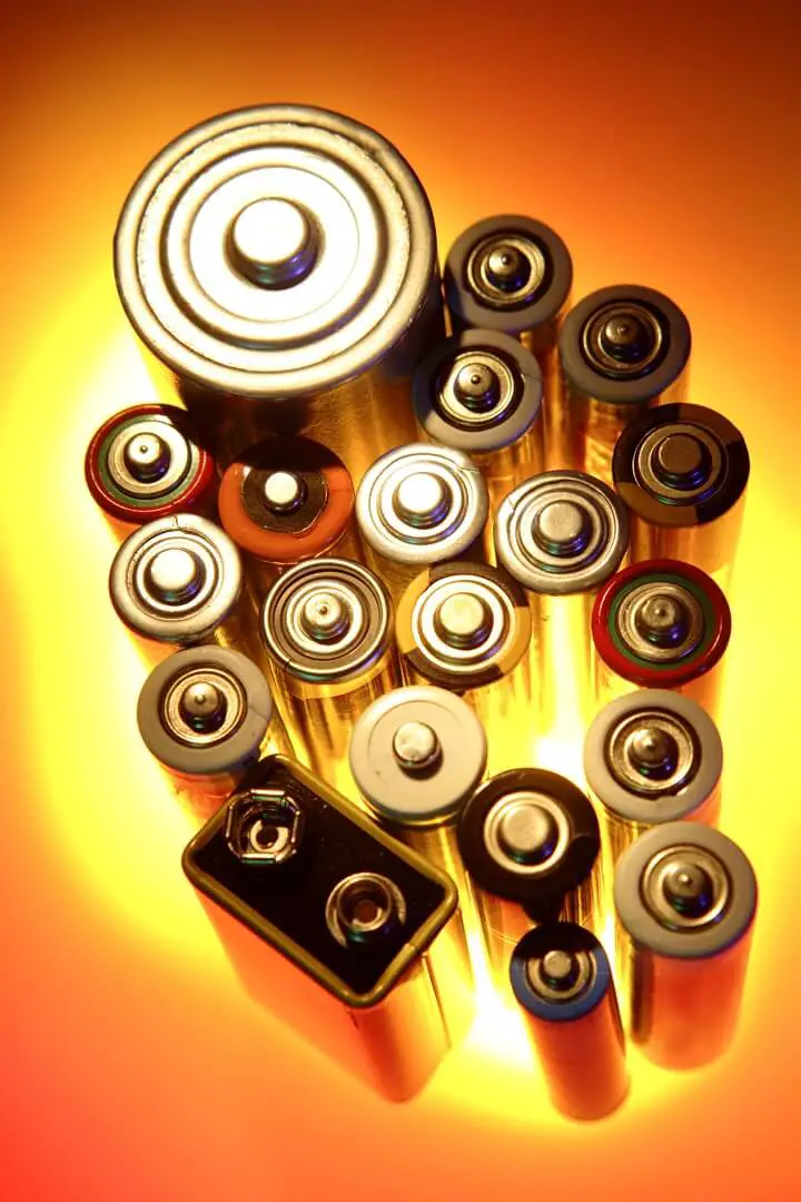 Batteries With Glowing Background