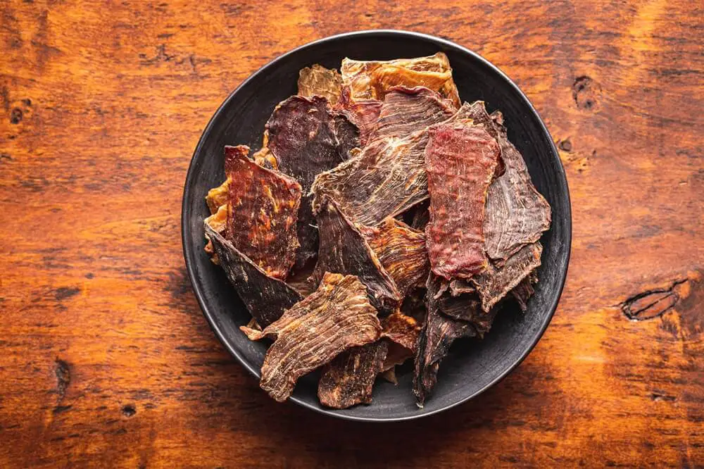 Beef Jerky on Plate