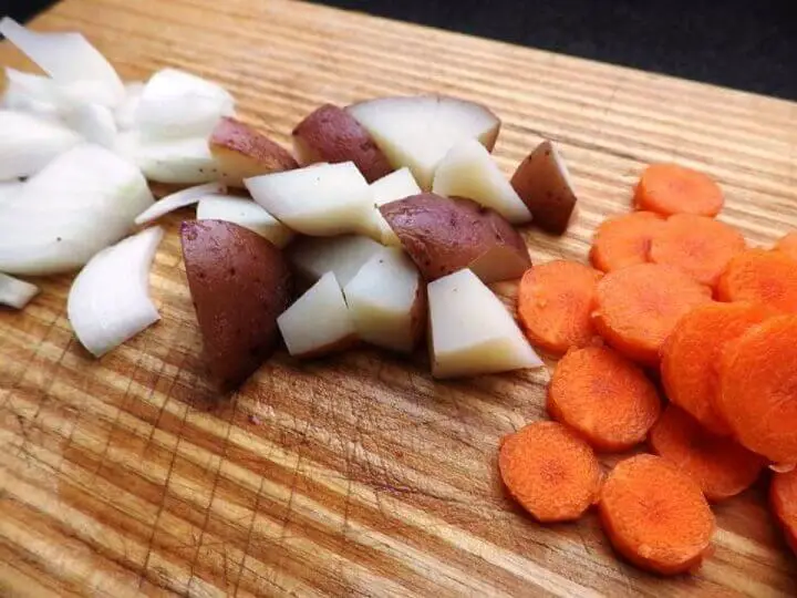 Beef Stew Vegetables Chopped