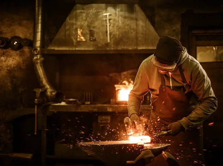 Blacksmith Working