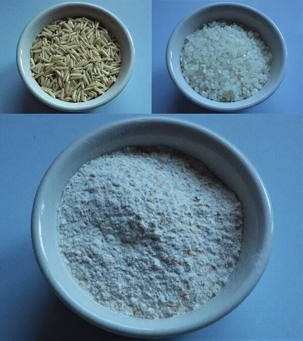 Brown Rice, White Rice, and Rice Flour