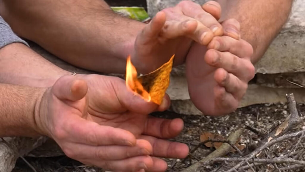 Burning a dorito