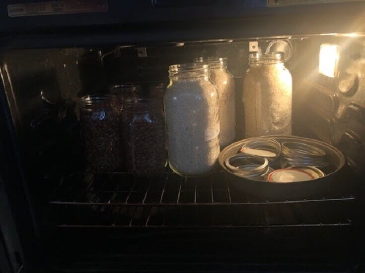 Canning Lids And Jars In Oven