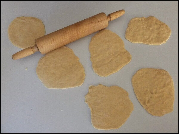 Cast Iron Flatbread Rolled Out