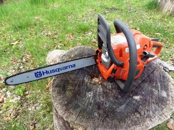Chainsaw on a Stump