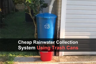 Cheap Rainwater Collection System Using Trash Cans