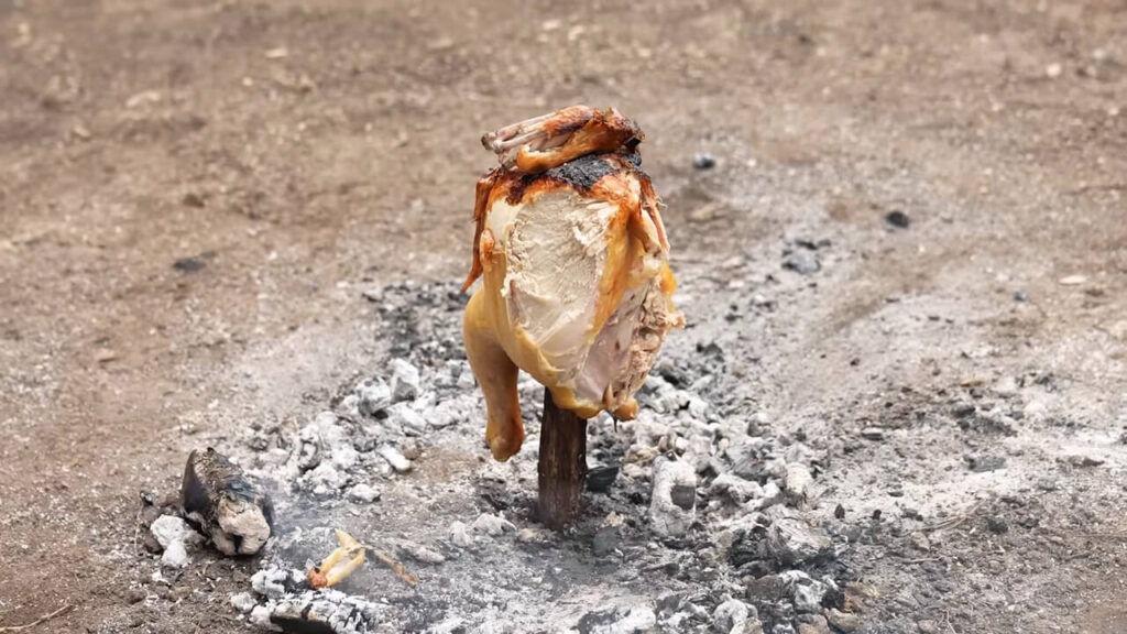 Chicken in a Bucket Cooked