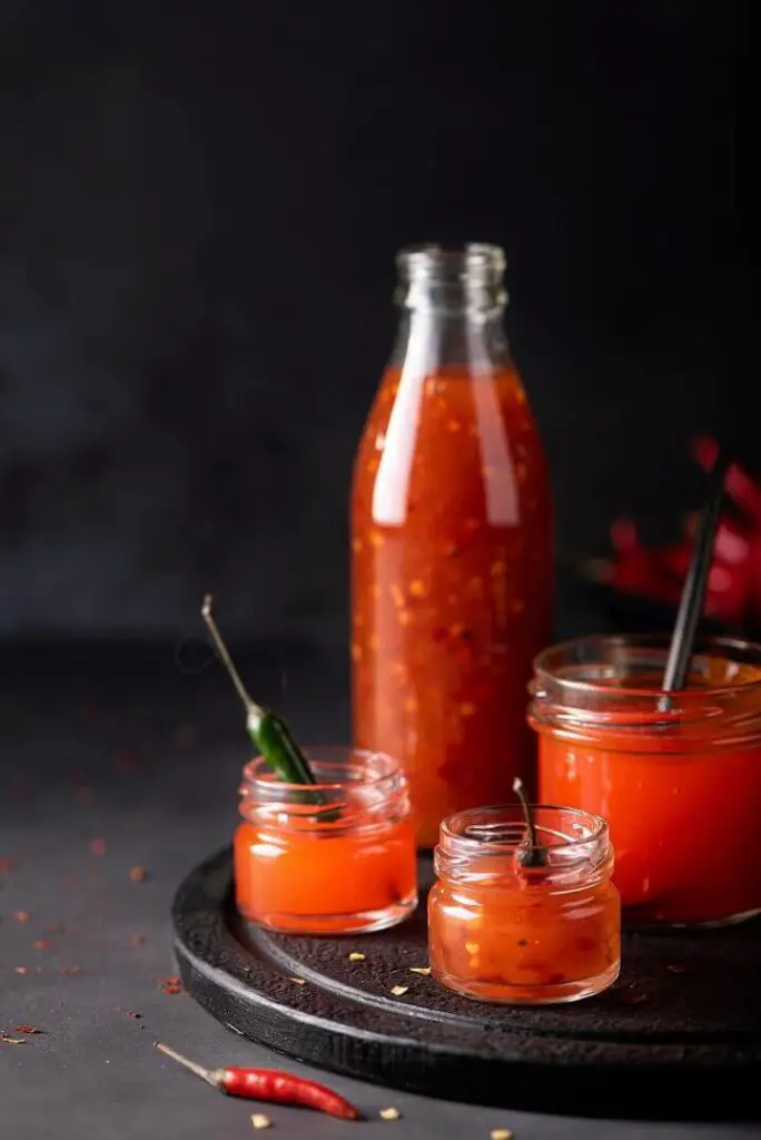 Chili Sauce in Glass Jars