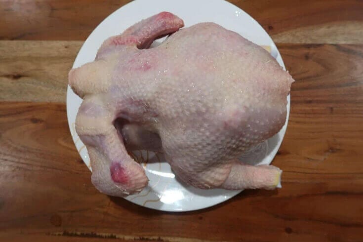 Cleaned Chicken On Plate