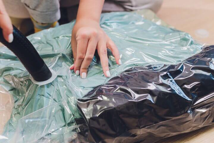Clothes in Vacuum-Sealed Bag