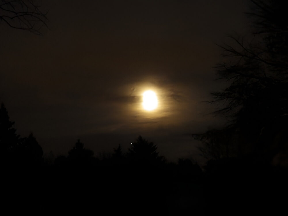 Clouds Scattered Across Moon