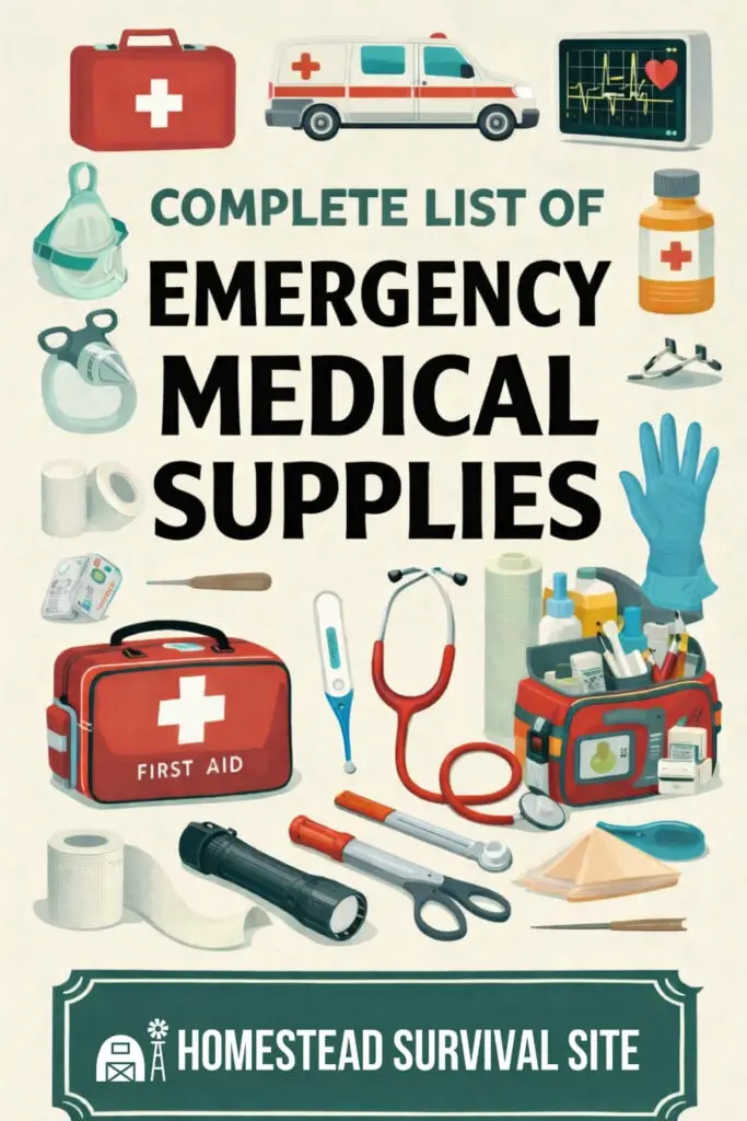 Complete List of Emergency Medical Supplies