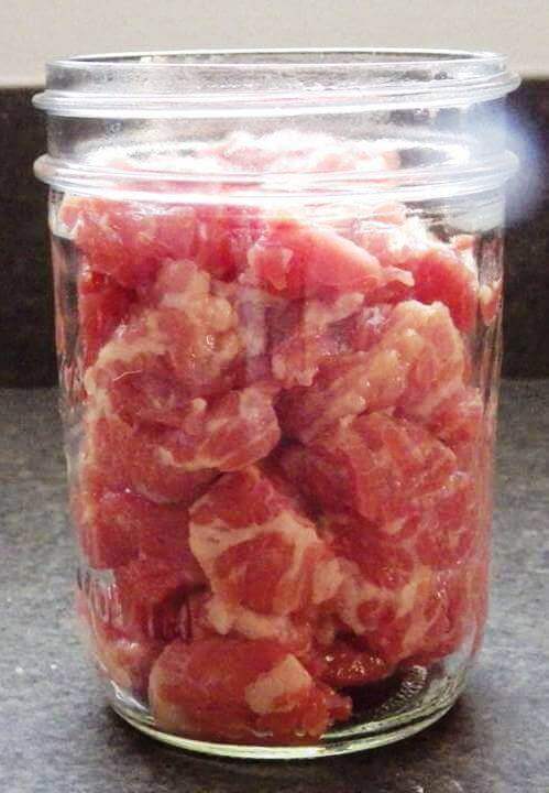 Corned Beef Jar Filled