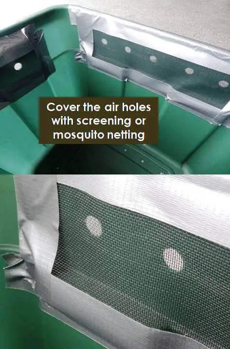 Cover The Air Holes With Screening