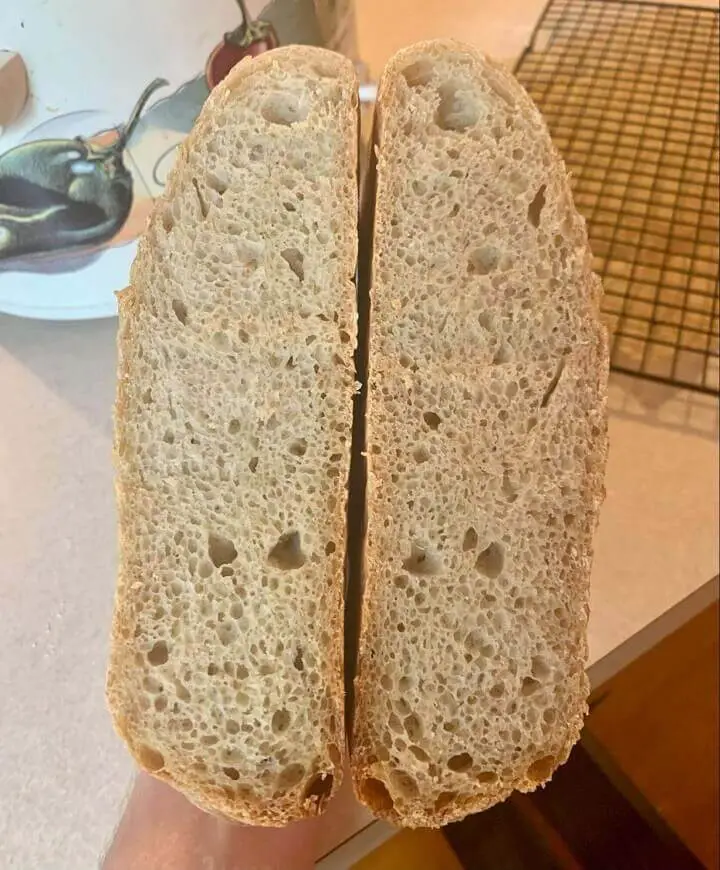 Crockpot Bread Sliced In Half