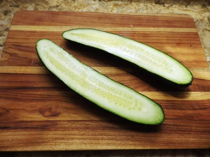 Cucumber Cut in Half