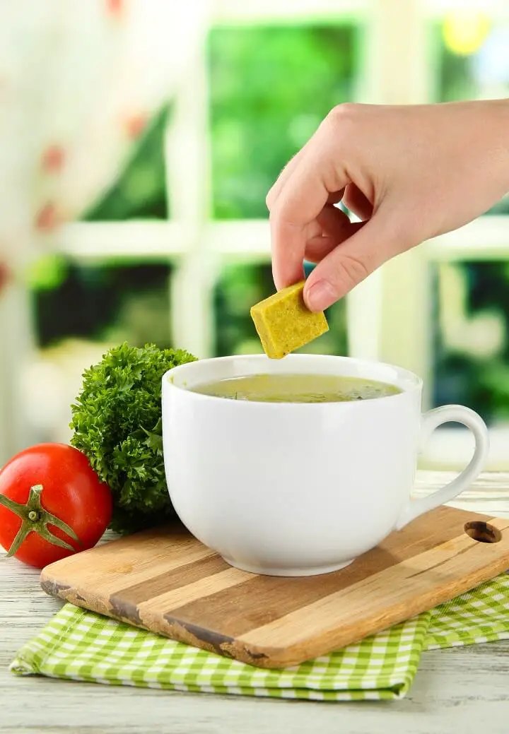 Cup of Soup With Bouillon Cube