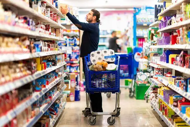 Customer Filling Up Shopping Cart