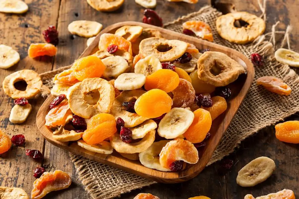 Dehydrated Fruit on Plate