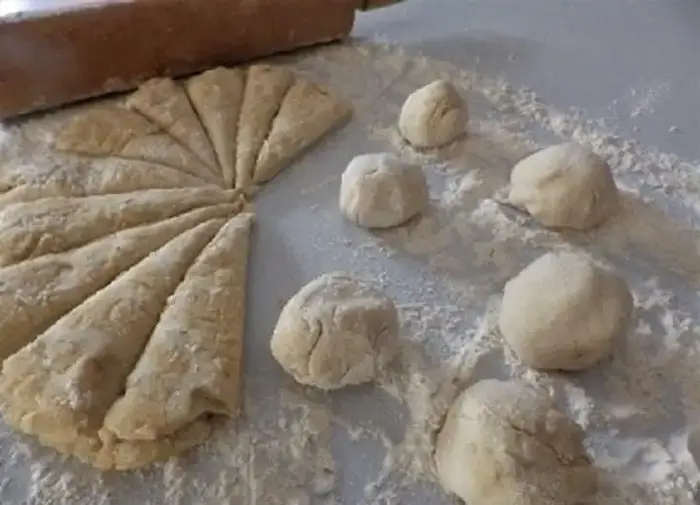 Dough Divided and Formed Into Balls