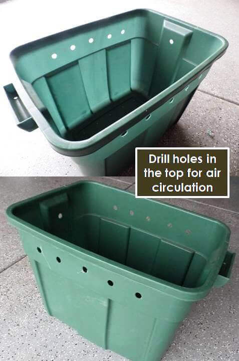 Drill Holes In The Top For Air Circulation