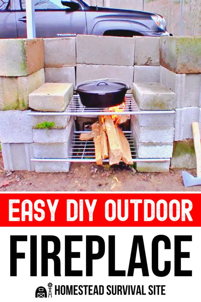 Easy DIY Outdoor Fireplace