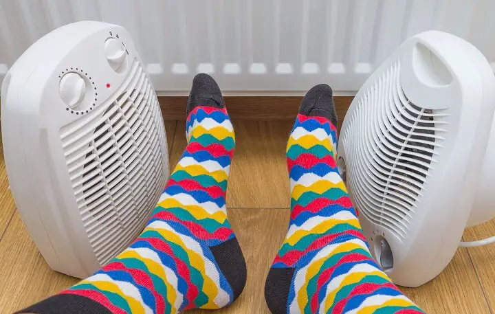 Feet By Space Heaters