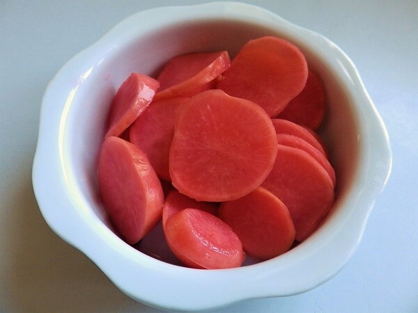 Fermented Radishes in a Bowl