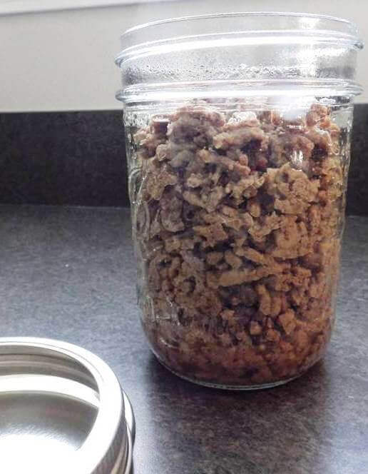 Filled Ground Beef Jar