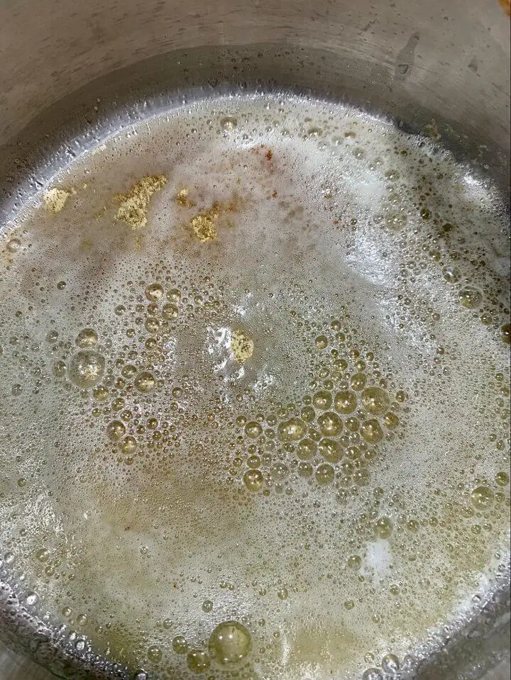 Foam On Melted Butter