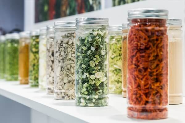 Freeze-Dried Vegetables in Jars