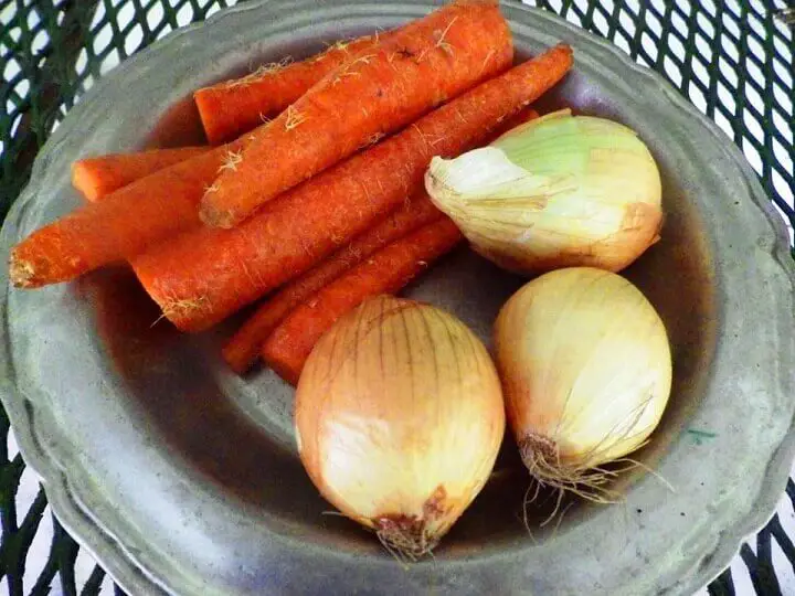 Fresh Carrots and Onions