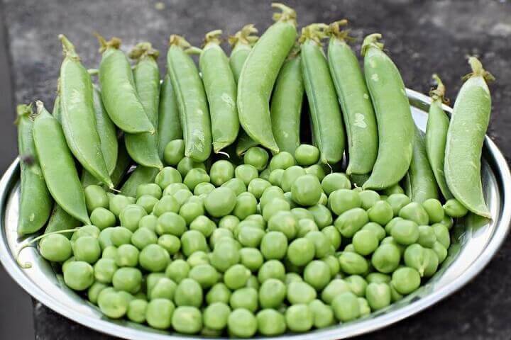 Fresh Peas in Bowl