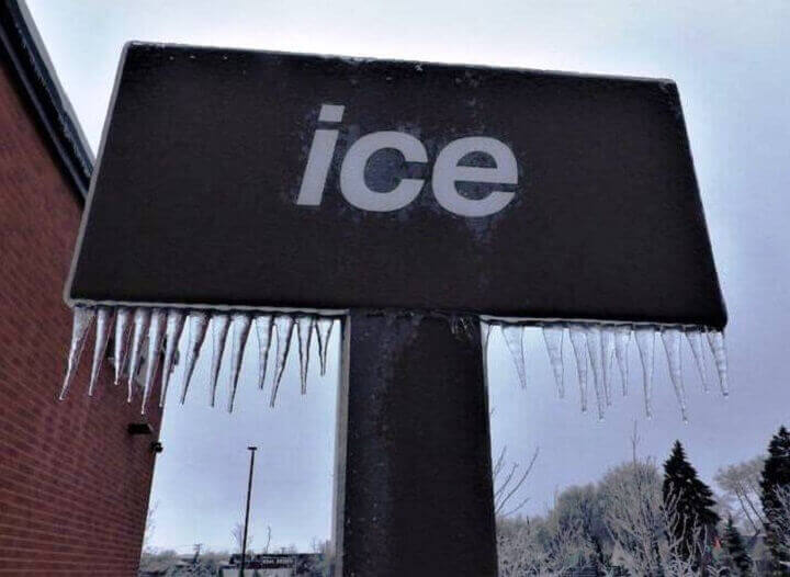 Frozen Ice Sign