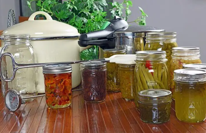 Home Canned Food On Table