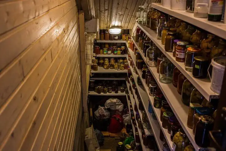 Home Cellar Food Storage Room