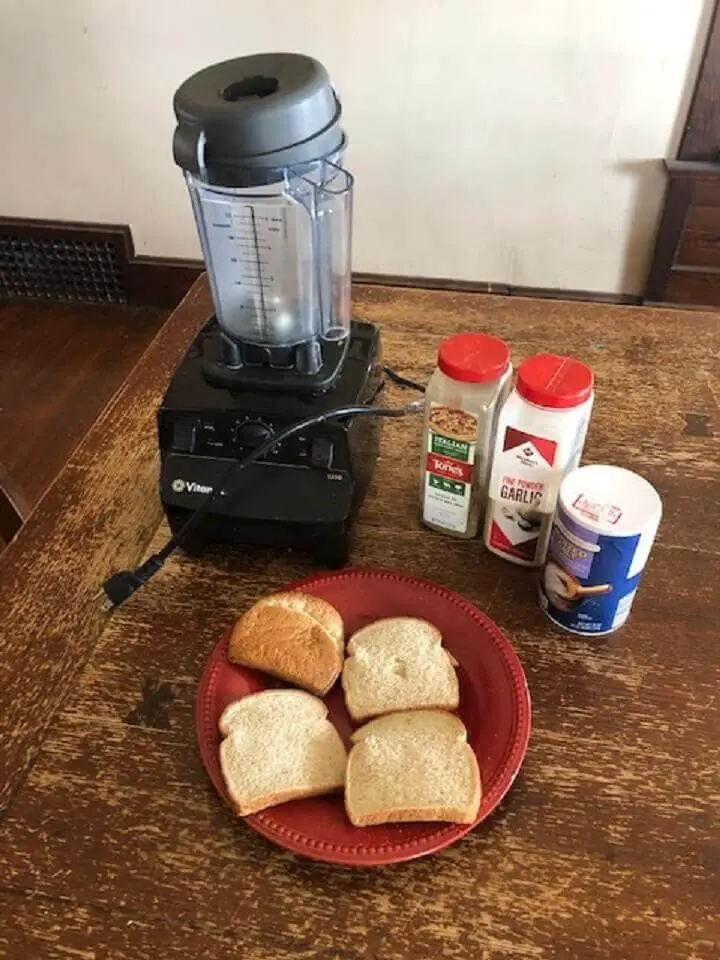 Ingredients for Bread Crumbs