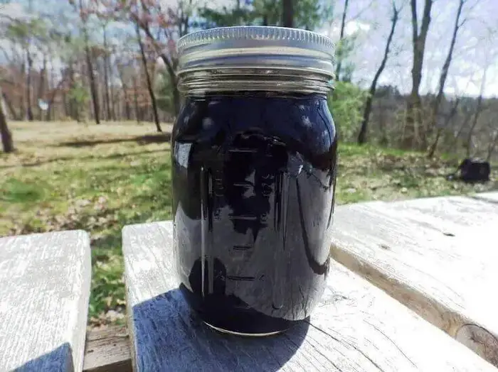 Jar of Homemade Maple Syrup