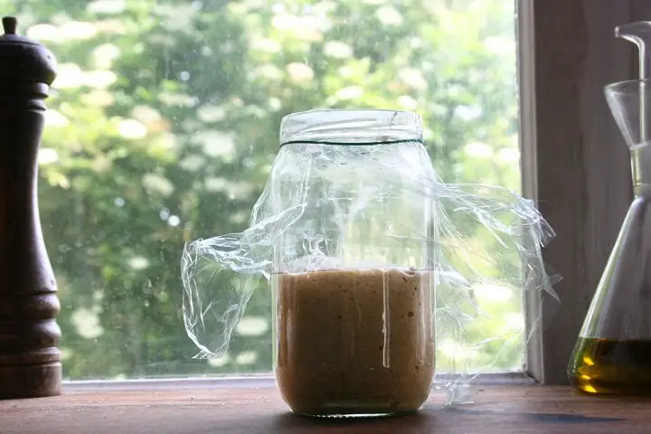 Jar With Plastic Wrap