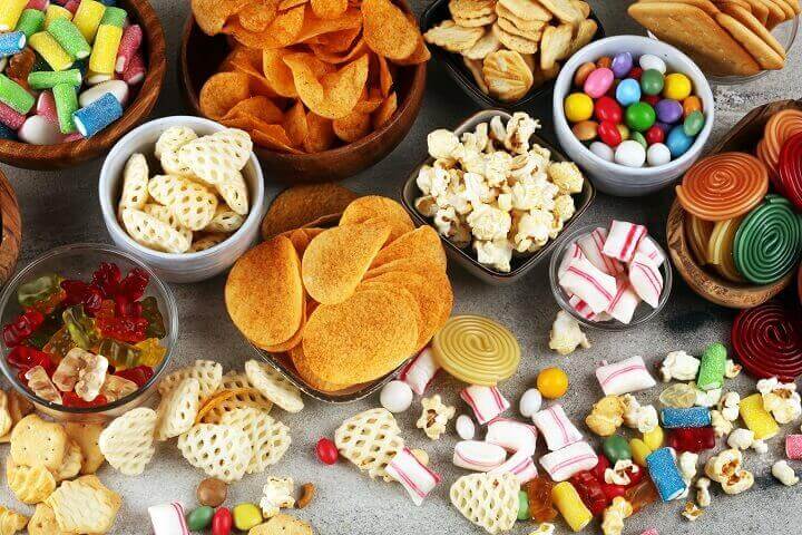 Junk Food Chips and Sweets