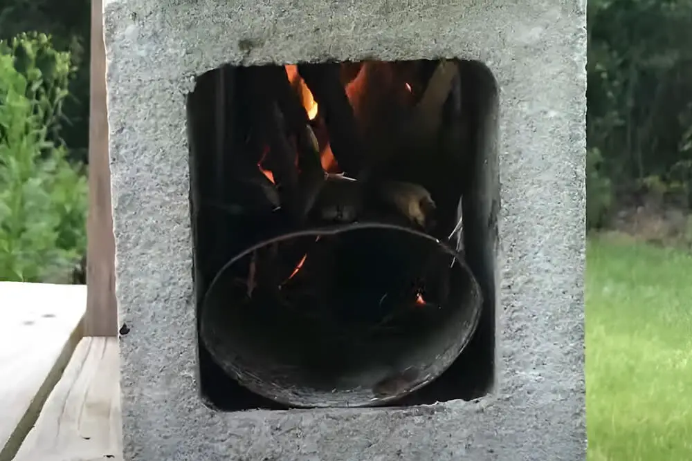 Kindling in Burn Chamber